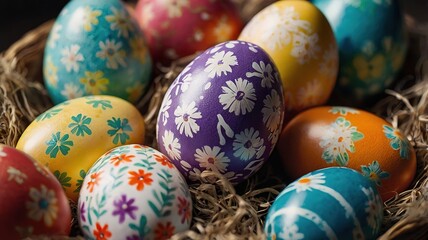 Fototapeta premium colorful easter eggs
