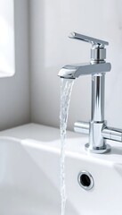 Water Flow Tap Chrome Faucet Bathroom Plumbing