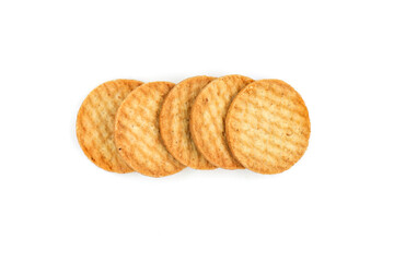 butter cookies isolated on white background.