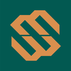 Creative monogram initial letter SS, SW, MW logo. good and suitable for any brand logo. corporate logo design