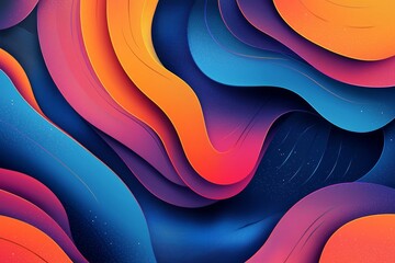 Abstract background with colorful waves and curves in the shape of an S, vector illustration. Abstract design on a white background