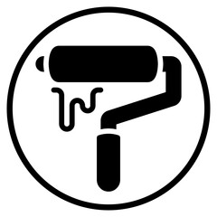 paint roller glyph icon