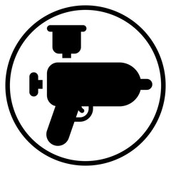 spray gun glyph icon