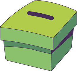 Charity box object illustration