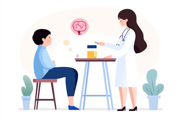  a doctor providing a consultation on headache triggers for a patient