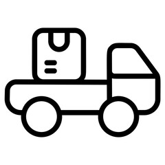 Cargo and logistic Line Icon