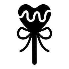 Chocolate candy love Solid Icon