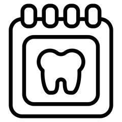 Dental care day Line Icon