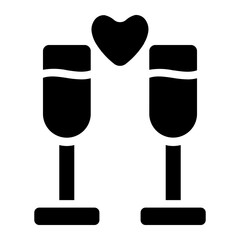 Dinner date Solid Icon