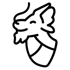 Dragon boat Line Icon