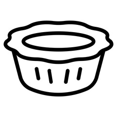 Egg tart Line Icon
