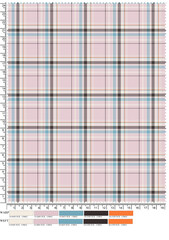 Plaid fabric pattern, blue, brown, cream, seamless for textiles, and for designing clothes, skirts or decorative fabrics. Vector illustration.