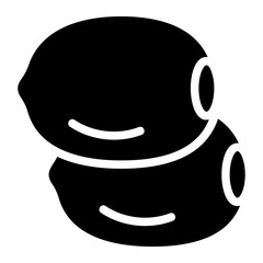 Kiwi fruits Solid Icon