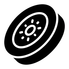 Kiwi slice Solid Icon