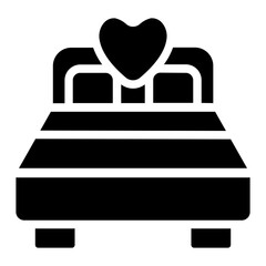 Loving bed Solid Icon