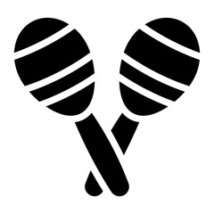 Maracas Solid Icon