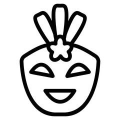 Masquerade party Line Icon