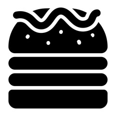 Mayonnaise burger Solid Icon
