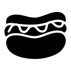 Mayonnaise hotdog Solid Icon