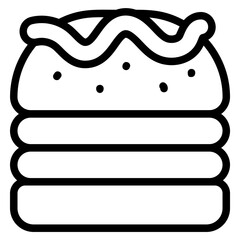 Mayonnaise burger Line Icon