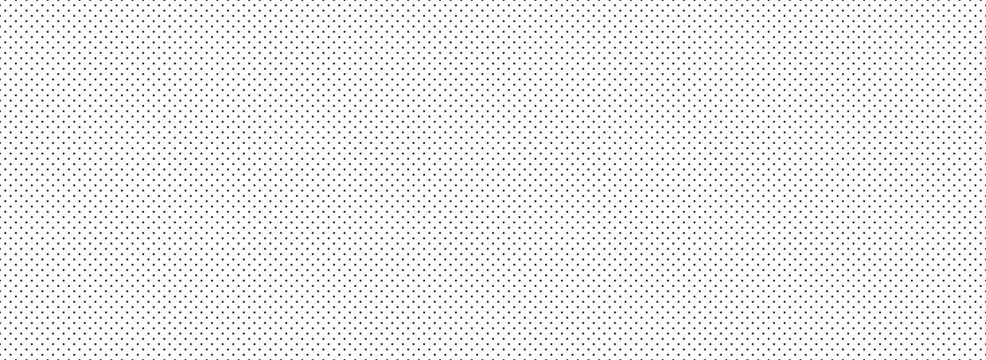 Seamless dotted repeated texture. Black and white polka dot pattern. Repeated endless backdrop. All over halftone wallpaper. Regular grid background. Vector textile or fabric poka dot swatch