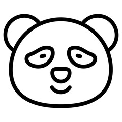 Panda Line Icon