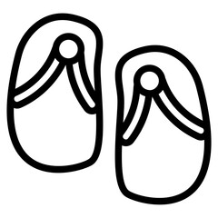 Sandals Line Icon