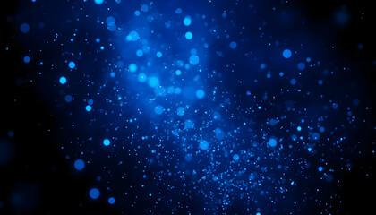 Naklejka premium cosmic dust, swirling nebula, glowing particles, deep space, blue illumination, starry background, ethereal atmosphere, galactic clouds, celestial lights, interstellar matter, astronomical phenomenon,