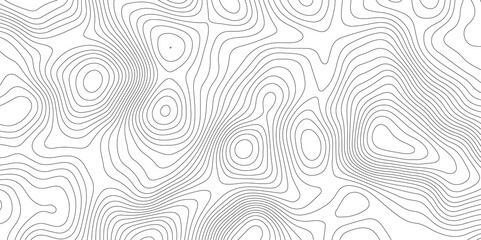 Abstract modern white and black topographic contour map wavy line, digital print terrain lines texture vector white background. 