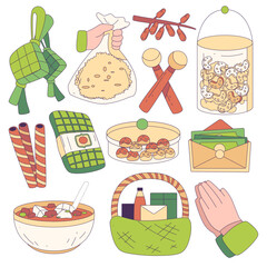 Ramadan object Illustration set