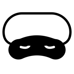 Sleep eye mask Solid Icon