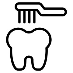 Toothbrush Line Icon