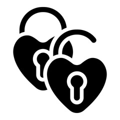 Unlock love Solid Icon