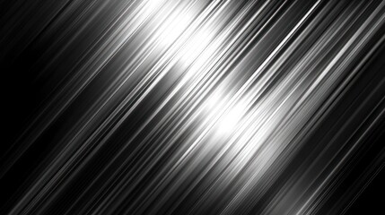 Obraz premium Abstract diagonal lines, white light streaks, black background, design element