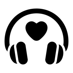 Valentine song Solid Icon