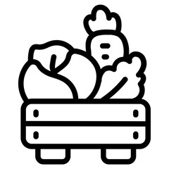 Vegetables Line Icon
