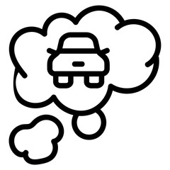 Vehicle emission Line Icon