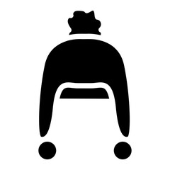 Winter hat Solid Icon