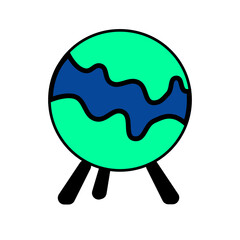 world map and globe