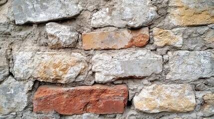 Fototapeta premium Natural golden white slate ledgestone texture, rugged brick rock wall