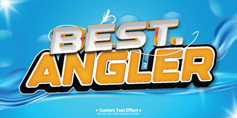 Best angler 3D text effect, editable text style and suitable for game assets