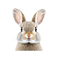 Obraz premium Adorable Baby Bunny Close-Up Portrait on Transparent background