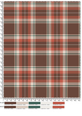 Plaid fabric pattern, blue, brown, cream, seamless for textiles, and for designing clothes, skirts or decorative fabrics. Vector illustration.