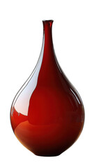 red glass vase - elegant teardrop shape