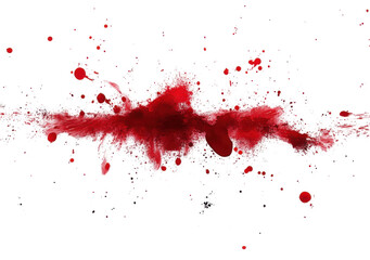 red blood splatter on white background