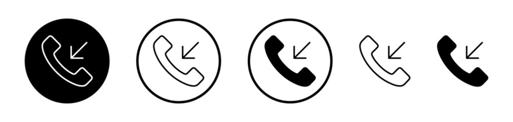 Incoming Call icon set. vectors for apps and website designs