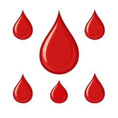 red blood drops illustration - medical design element