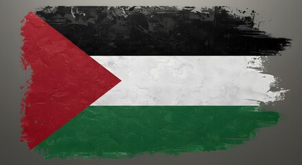 Grunge Palestine Flag Art Print Decor