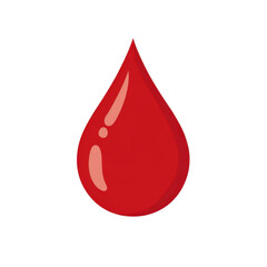 blood drop - red liquid icon on transparent background