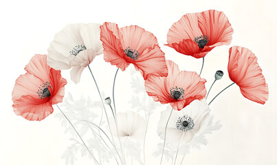 flowers and leaves in pictures illustrator2D